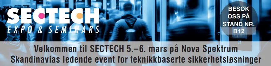 SECTECH banner med CDVI:S monternummer B12